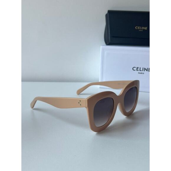 NEW Celine CL4005FN Marta Acetate Sunglasses in Beige - Picture 6 of 7